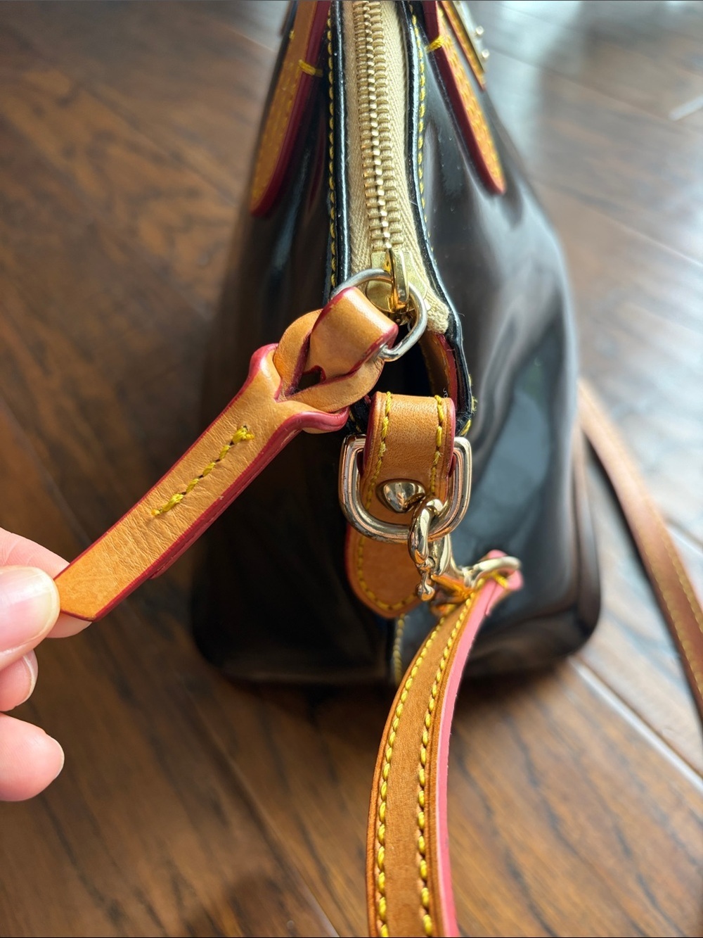 Dooney & Bourke Black Patent Satchel - Picture 3 of 10